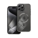 Forcell iPhone 13 Pro MagSafe Electro Θήκη Με Πλαίσιο Σιλικόνης Διάφανη - Black