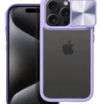 Forcell iPhone 13 Pro Max Θήκη Με Πλαίσιο Σιλικόνης Διάφανη - Purple