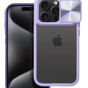 Forcell iPhone 13 Pro Max Θήκη Με Πλαίσιο Σιλικόνης Διάφανη - Purple