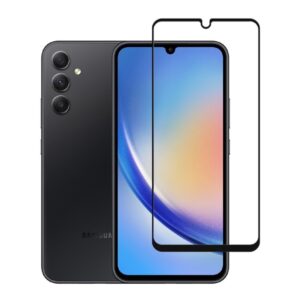 Samsung Galaxy A34 5G Προστατευτικό Τζαμάκι με Μαύρο περίγραμμα 5D Full Glue Tempered Glass Black