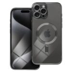 Forcell iPhone 12 Pro Max MagSafe Electro Θήκη Με Πλαίσιο Σιλικόνης Διάφανη - Black