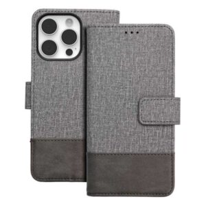 Tel1 iPhone 16 Pro Max Gomma Θήκη Βιβλίο - Grey