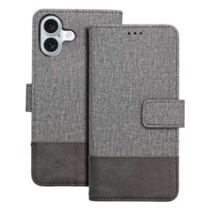 Tel1 iPhone 16 Plus Gomma Θήκη Βιβλίο - Grey