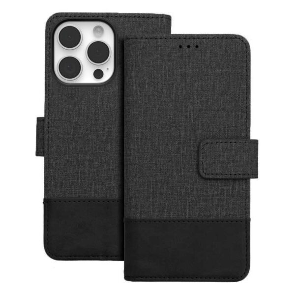 Tel1 iPhone 16 Pro Gomma Θήκη Βιβλίο - Black