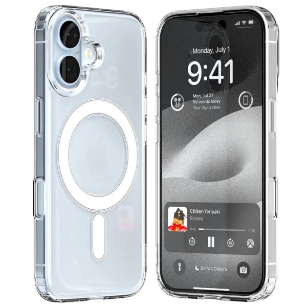 Forcell iPhone 16 Magnetic Θήκη Σιλικόνης TPU - Διάφανη