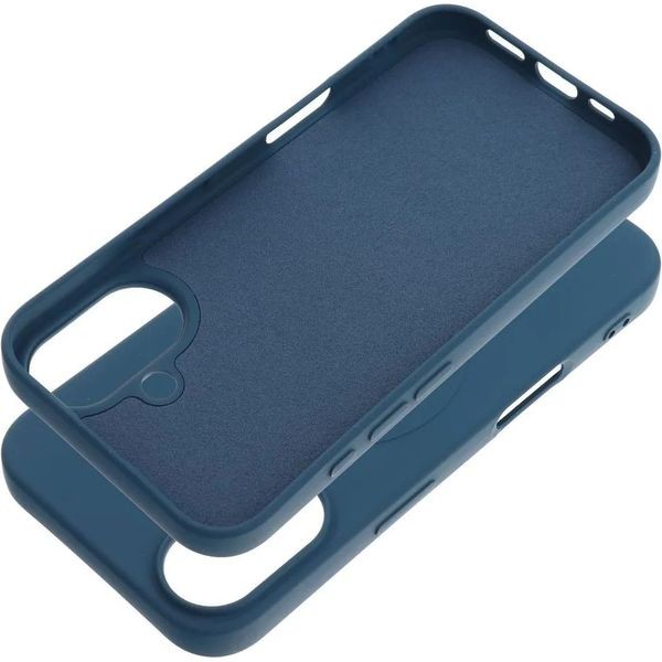 Forcell iPhone 16 MagSafe Big Hole Θήκη Σιλικόνης - Blue
