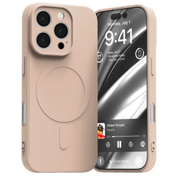 Forcell iPhone 16 Pro MagSafe Θήκη Σιλικόνης - Pink