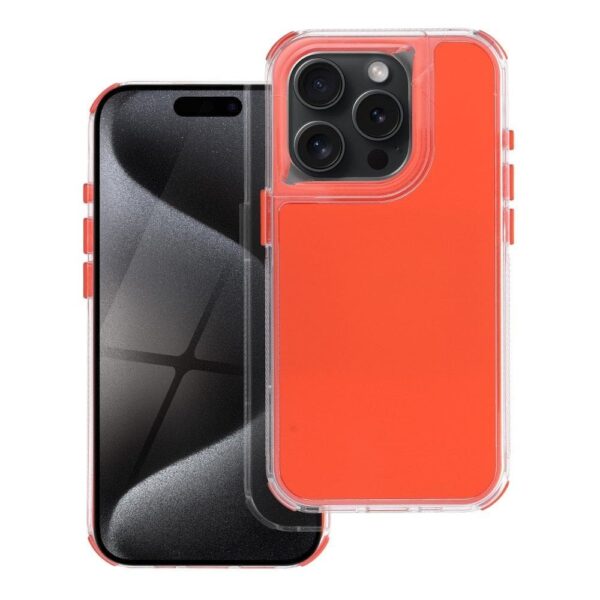 Forcell iPhone 15 Pro Max Matrix Θήκη Σιλικόνης - Orange