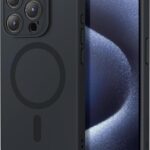 Forcell iPhone 15 Pro Max MagSafe Θήκη Σιλικόνης - Black