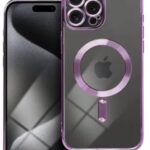 Forcell iPhone 14 Pro MagSafe Electro Θήκη Με Πλαίσιο Σιλικόνης Διάφανη - Purple