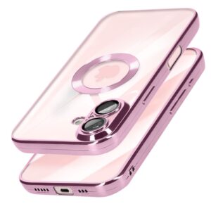 Forcell iPhone 16 Glam Θήκη Με Πλαίσιο Σιλικόνης - Clear Pink