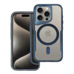 Forcell iPhone 16 Pro Max MagSafe Ergofit Θήκη με Πλαίσιο Σιλικόνης Διάφανη - Blue