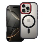 Forcell iPhone 16 Pro Color Edge Mag Cover Θήκη Σιλικόνης - Black Red
