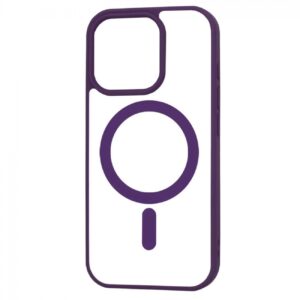 Forcell iPhone 16 Pro MagSafe Color Edge Θήκη Με Πλαίσιο Σιλικόνης Διάφανη - Purple
