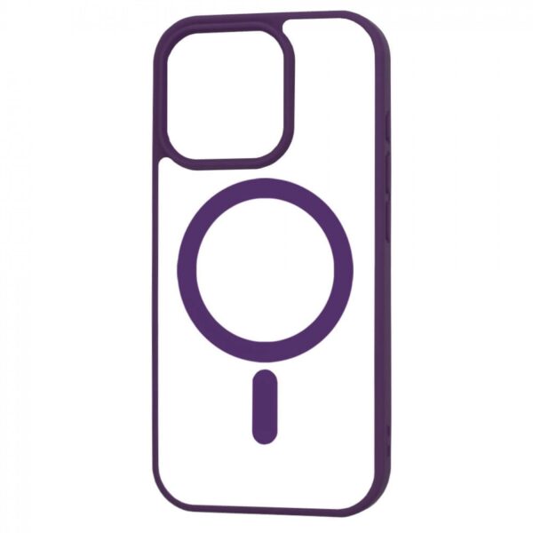 Forcell iPhone 16 Pro MagSafe Color Edge Θήκη Με Πλαίσιο Σιλικόνης Διάφανη - Purple