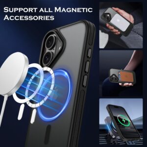 Forcell iPhone 16 Plus MagSafe Color Edge Θήκη Με Πλαίσιο Σιλικόνης Διάφανη - Black