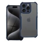 Forcell iPhone 15 Pro Anti - Drop Θήκη Με Πλαίσιο Σιλικόνης Διάφανη - Blue