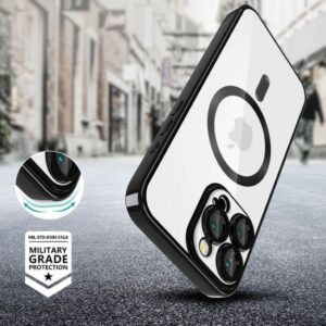 Tech Protect iPhone 16 Pro Max MagSafe Θήκη Με Πλαίσιο Σιλικόνης Διάφανη - Black