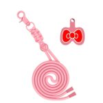 Universal Λουράκι Λαιμού για Smartphone Neck Strap With Hook And Emoji Bow Pink