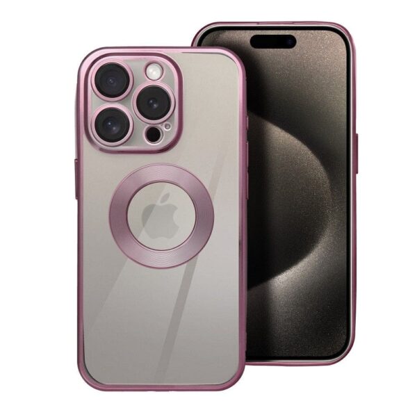 Forcell iPhone 15 Pro Max Glam Shockproof Θήκη Σιλικόνης Διάφανη - Rose Pink Forcell iPhone 15 Pro Max Glam Shockproof Θήκη Σιλικόνης Διάφανη - Rose Pink
