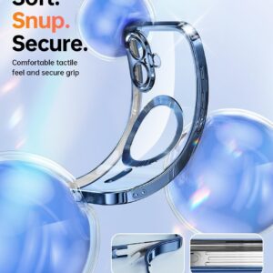 Forcell iPhone 16 Plus MagSafe Electro Θήκη Με Πλαίσιο Σιλικόνης Διάφανη - Blue