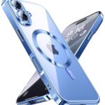 Forcell iPhone 16 Plus MagSafe Electro Θήκη Με Πλαίσιο Σιλικόνης Διάφανη - Blue