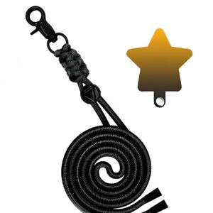 Universal Λουράκι Λαιμού για Smartphone Neck Strap With Hook And Emoji Star Black / Yellow