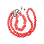 Universal Λουράκι Λαιμού για Smartphone Neck Strap Multi-Purpose Braided Chain Red