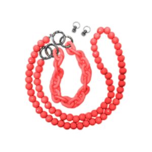 Universal Λουράκι Λαιμού για Smartphone Neck Strap Multi-Purpose Braided Chain Red