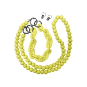 Universal Λουράκι Λαιμού για Smartphone Neck Strap Multi-Purpose Braided Chain Yellow