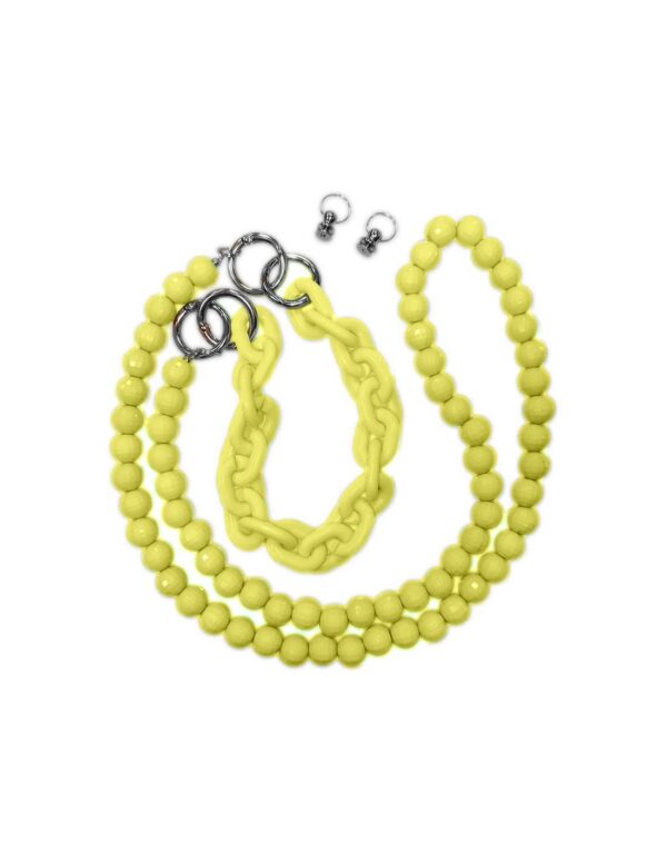 Universal Λουράκι Λαιμού για Smartphone Neck Strap Multi-Purpose Braided Chain Yellow Universal Λουράκι Λαιμού για Smartphone Neck Strap Multi-Purpose Braided Chain Yellow