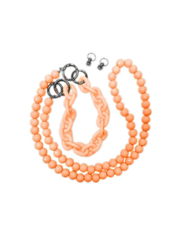 Universal Λουράκι Λαιμού για Smartphone Neck Strap Multi-Purpose Braided Chain Orange