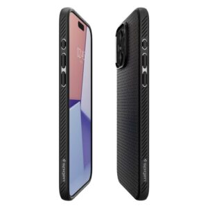 Spigen iPhone 15 Pro Max Liquid Air Θήκη Σιλικόνης - Black