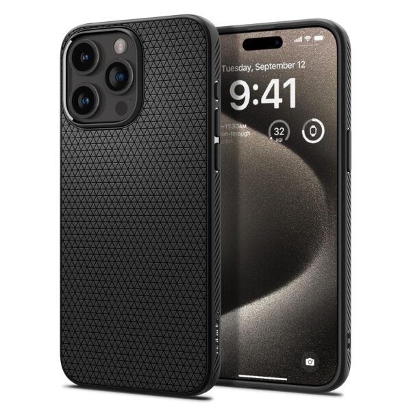 Spigen iPhone 15 Pro Max Liquid Air Θήκη Σιλικόνης - Black Spigen iPhone 15 Pro Max Liquid Air Θήκη Σιλικόνης - Black