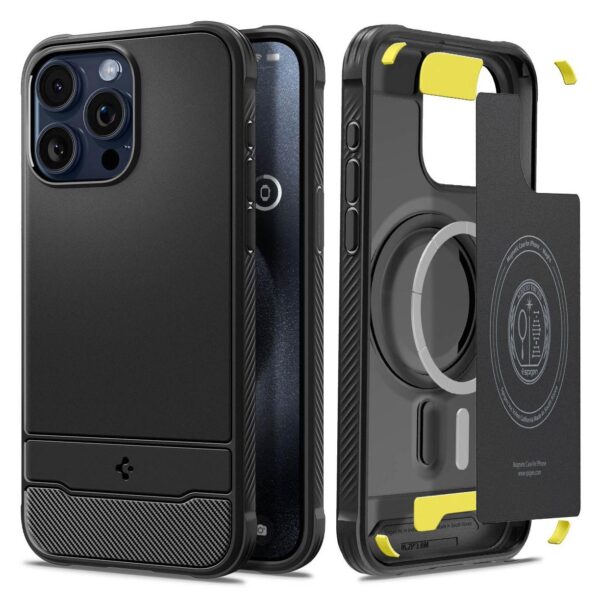 Spigen iPhone 15 Pro Max Rugged Armor Θήκη Σκληρή - Black