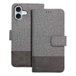 Tel1 iPhone 16 Gomma Θήκη Βιβλίο - Grey