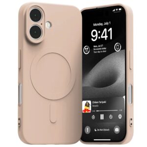 Forcell iPhone 16 Plus MagSafe Θήκη Σιλικόνης - Pink