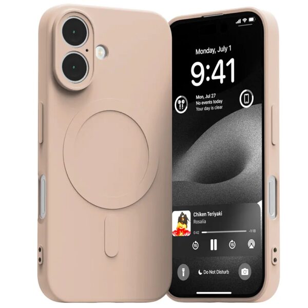 Forcell iPhone 16 Plus MagSafe Θήκη Σιλικόνης - Pink