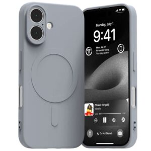 Forcell iPhone 16 Plus MagSafe Θήκη Σιλικόνης - Grey