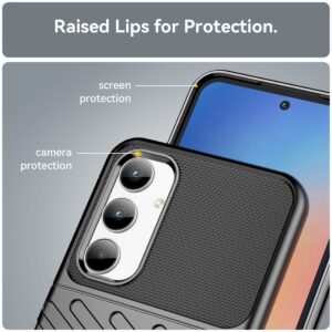 Samsung Galaxy A35 5G Θήκη Σιλικόνης Μαύρη Thunderbolt Shockproof TPU Protective Soft Phone Case Black