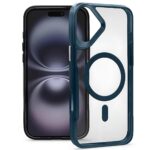 Forcell iPhone 16 Plus MagSafe Ergofit Θήκη Με Πλαίσιο Σιλικόνης Διάφανη - Blue