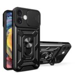 Forcell iPhone 16 Plus Hybrid Armor Camshield Θήκη Σκληρή - Black