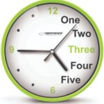 Esperanza Prague Ρολόι Τοίχου Πλαστικό Πράσινο 20cm