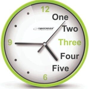 Esperanza Prague Ρολόι Τοίχου Πλαστικό Πράσινο 20cm