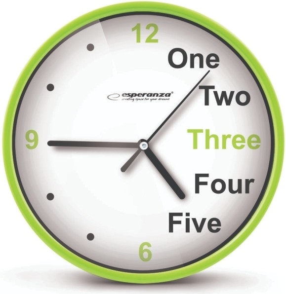 Esperanza Prague Ρολόι Τοίχου Πλαστικό Πράσινο 20cm