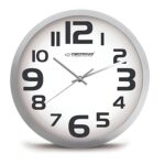 Esperanza Zurich Αθόρυβο Ρολόι Τοίχου Μεταλλικό Λευκό 25cm