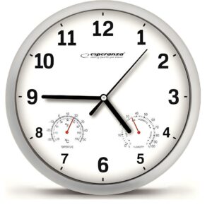 Esperanza Lyon Ρολόι Τοίχου Πλαστικό Λευκό 25cm