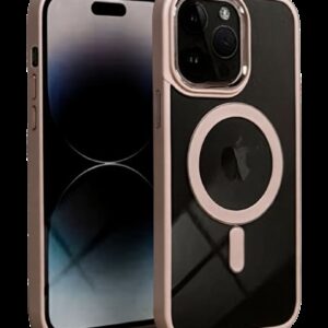 Forcell iPhone 16 Pro Max MagSafe Color Edge Θήκη Με Πλαίσιο Σιλικόνης Διάφανη - Pink