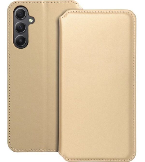 Tel1 Samsung A34 5G Dual Pocket Θήκη Βιβλίο - Gold