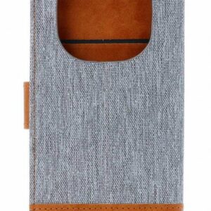 Tel1 Xiaomi Redmi Note 14 Pro 5G / 14 Pro Plus 5G / Poco X7 5G Jeans Θήκη Βιβλίο - Gray